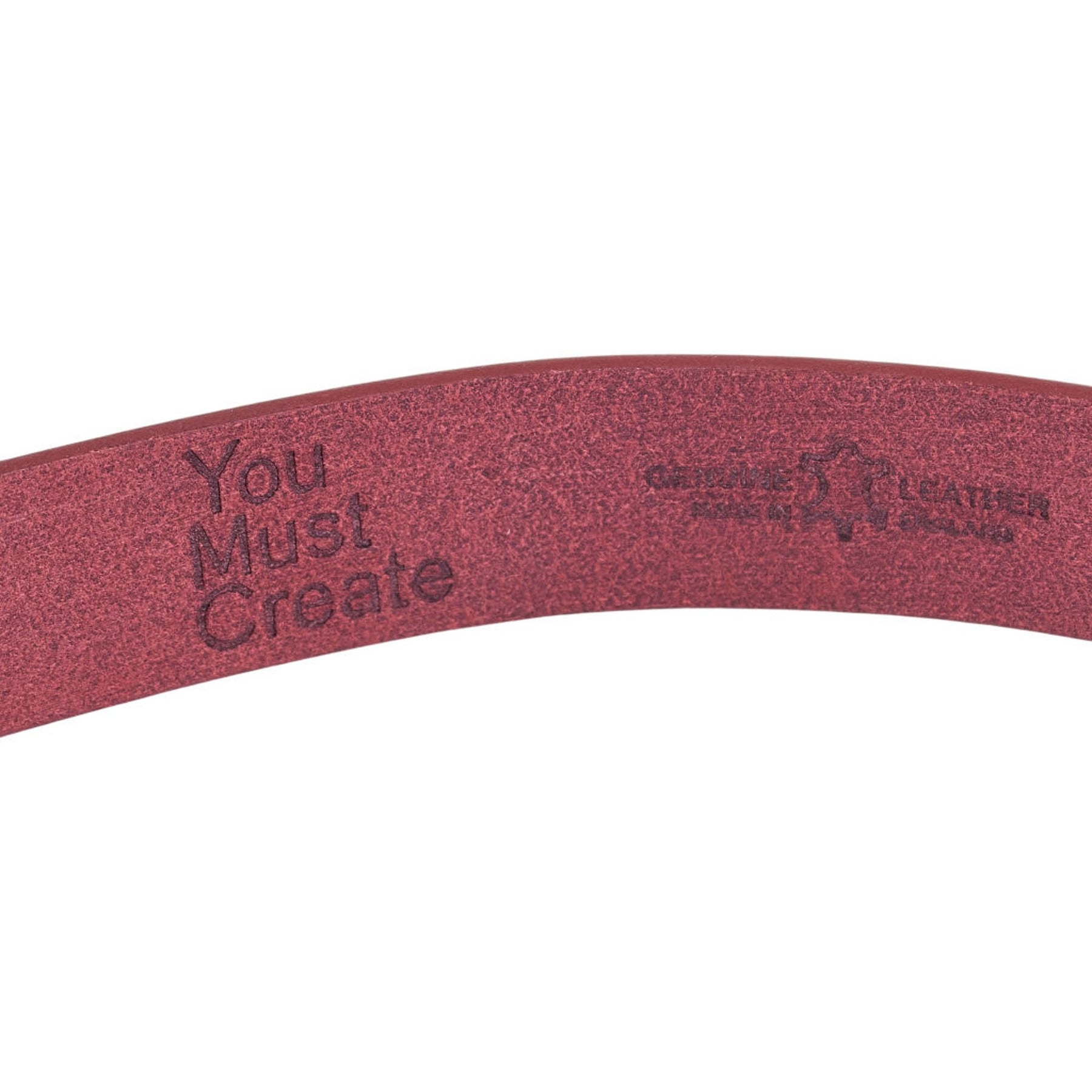 YMC Red Leather Belt