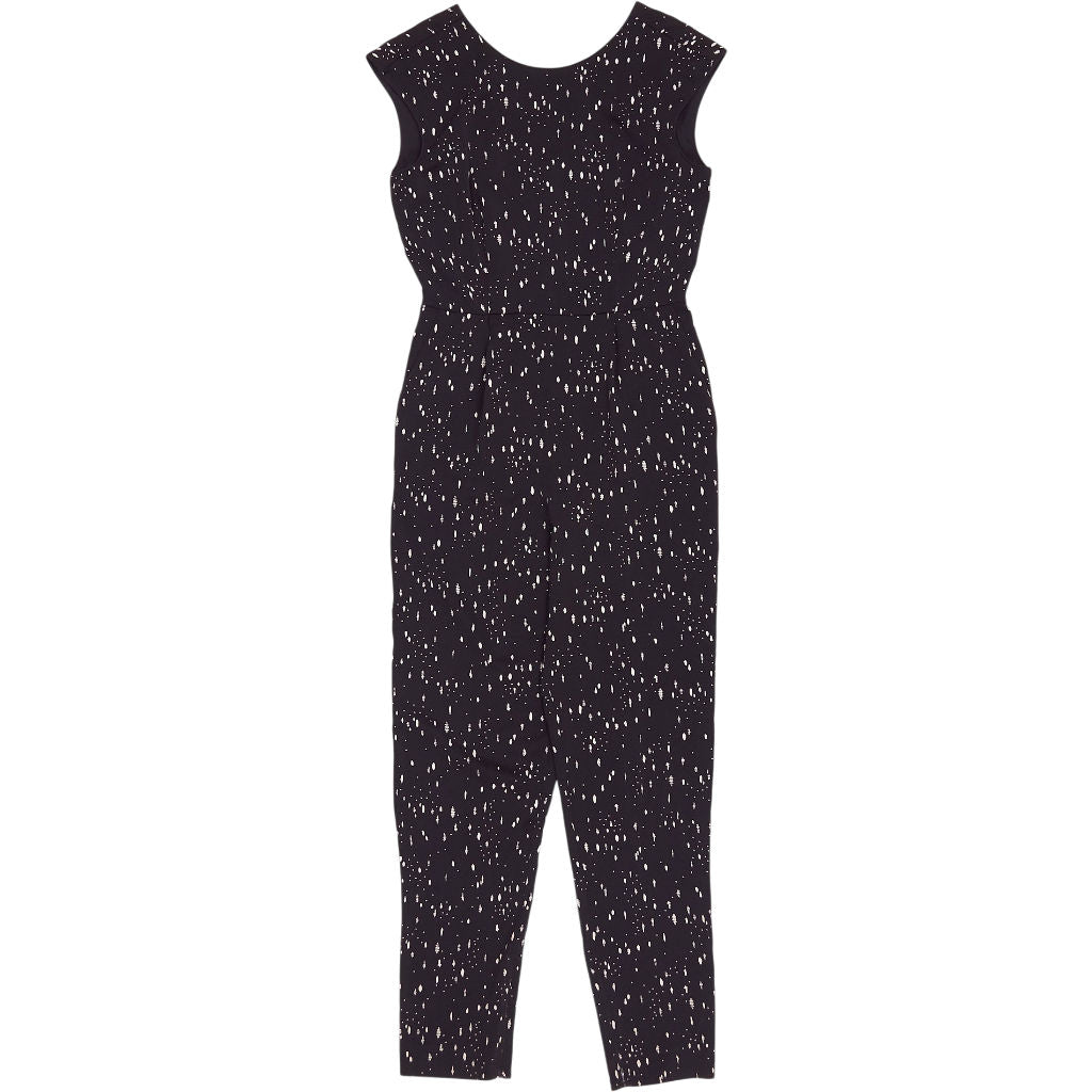 Reiss Black Print Davis Jumpsuit