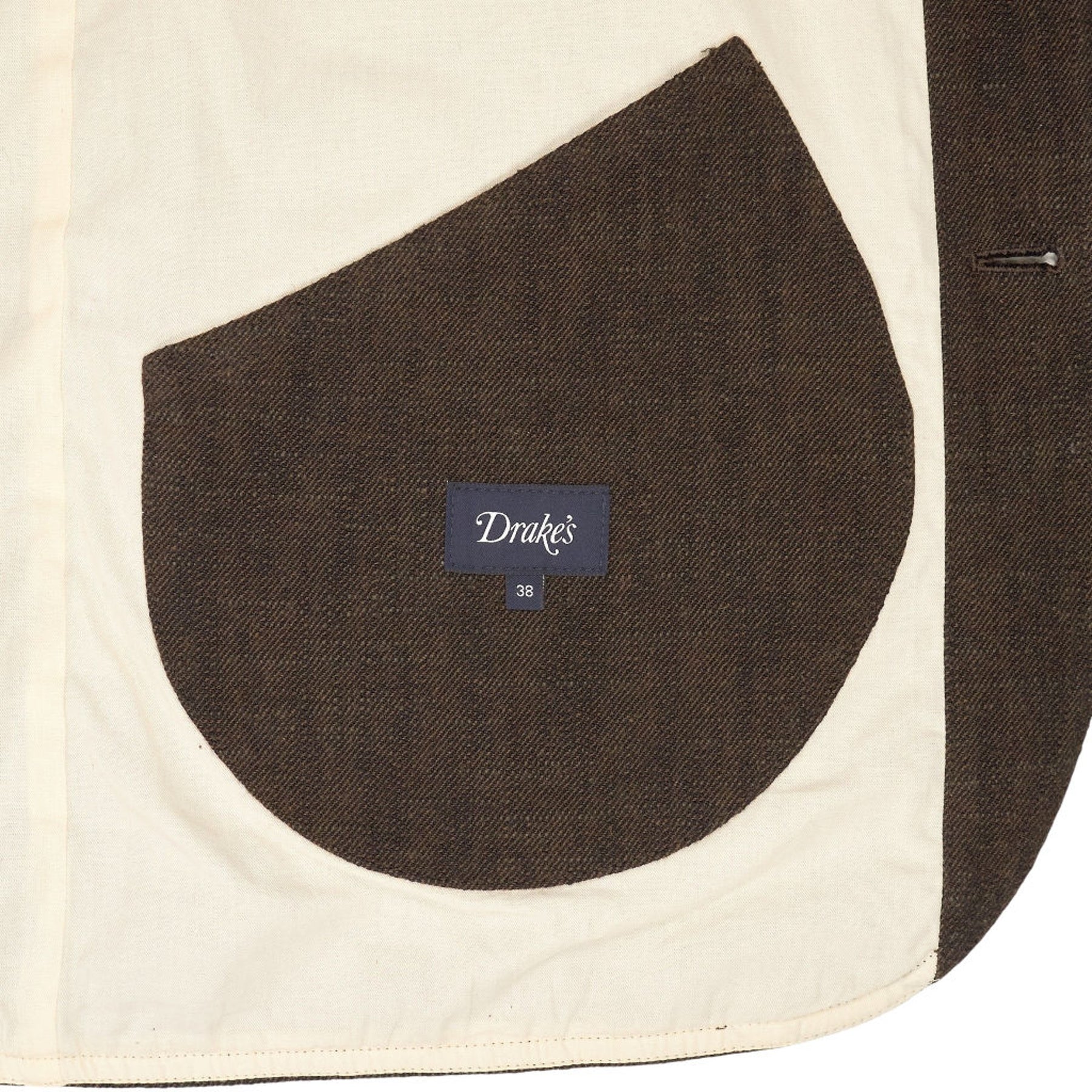Drake's Brown Button-Up Jacket 38