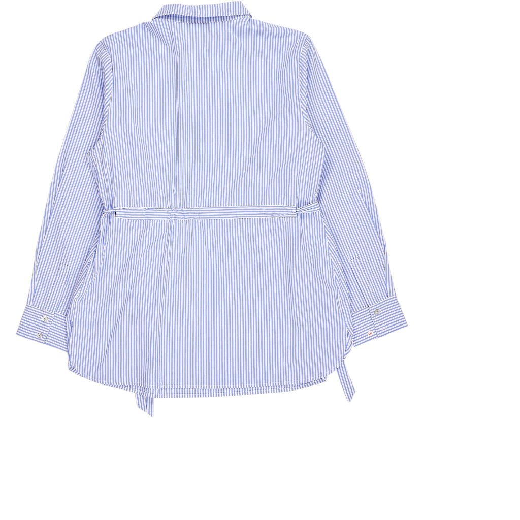 Seraphine Blue Striped Maternity Shirt