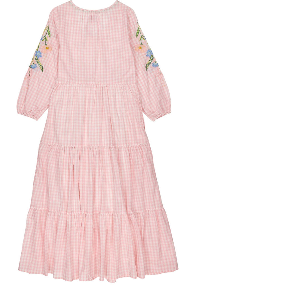 Strong Girls Club Pink Gingham Embroidered Dress