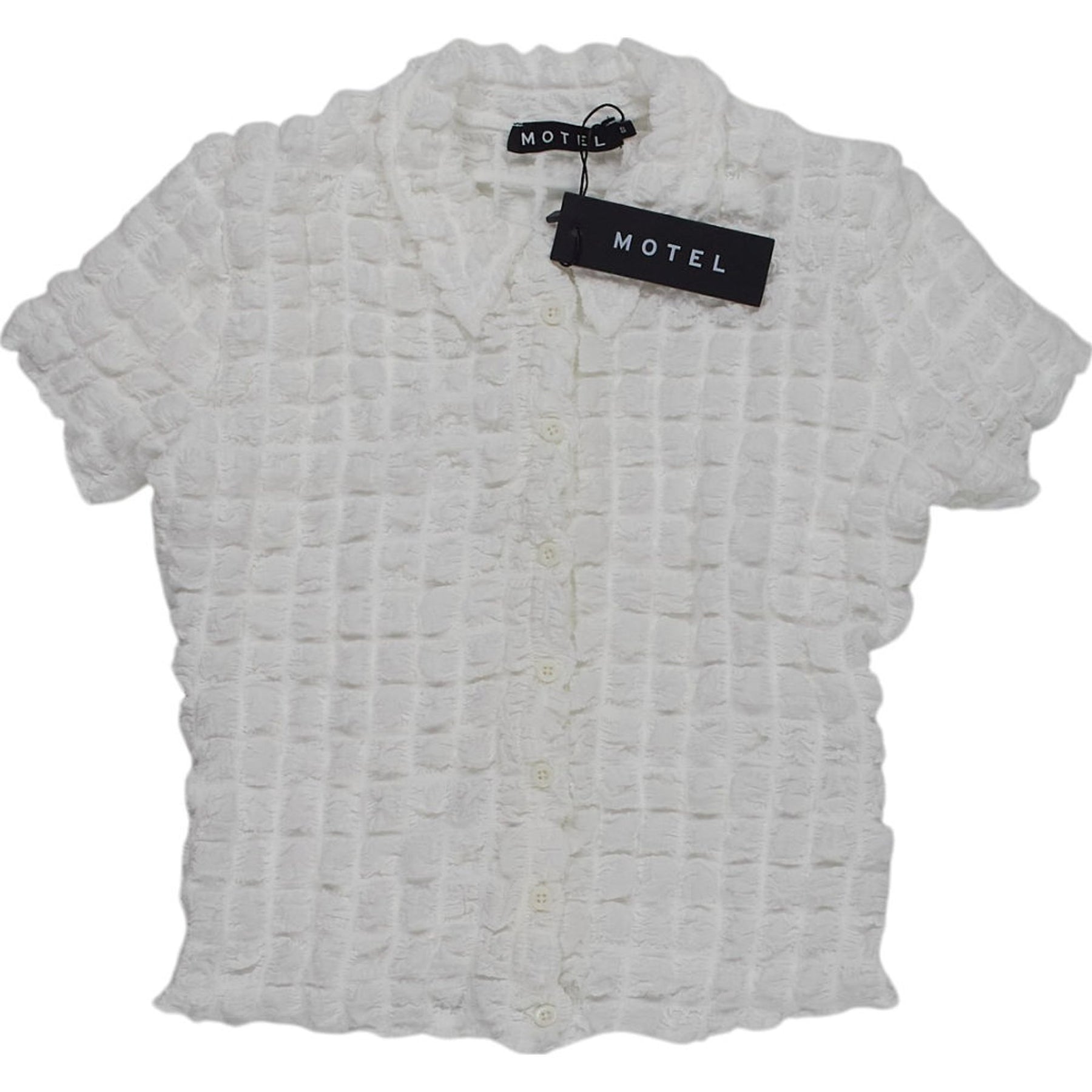 Motel White Bubble Jersey Yein Shirt
