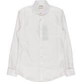 Moss White Cotton Slim Fit Shirt