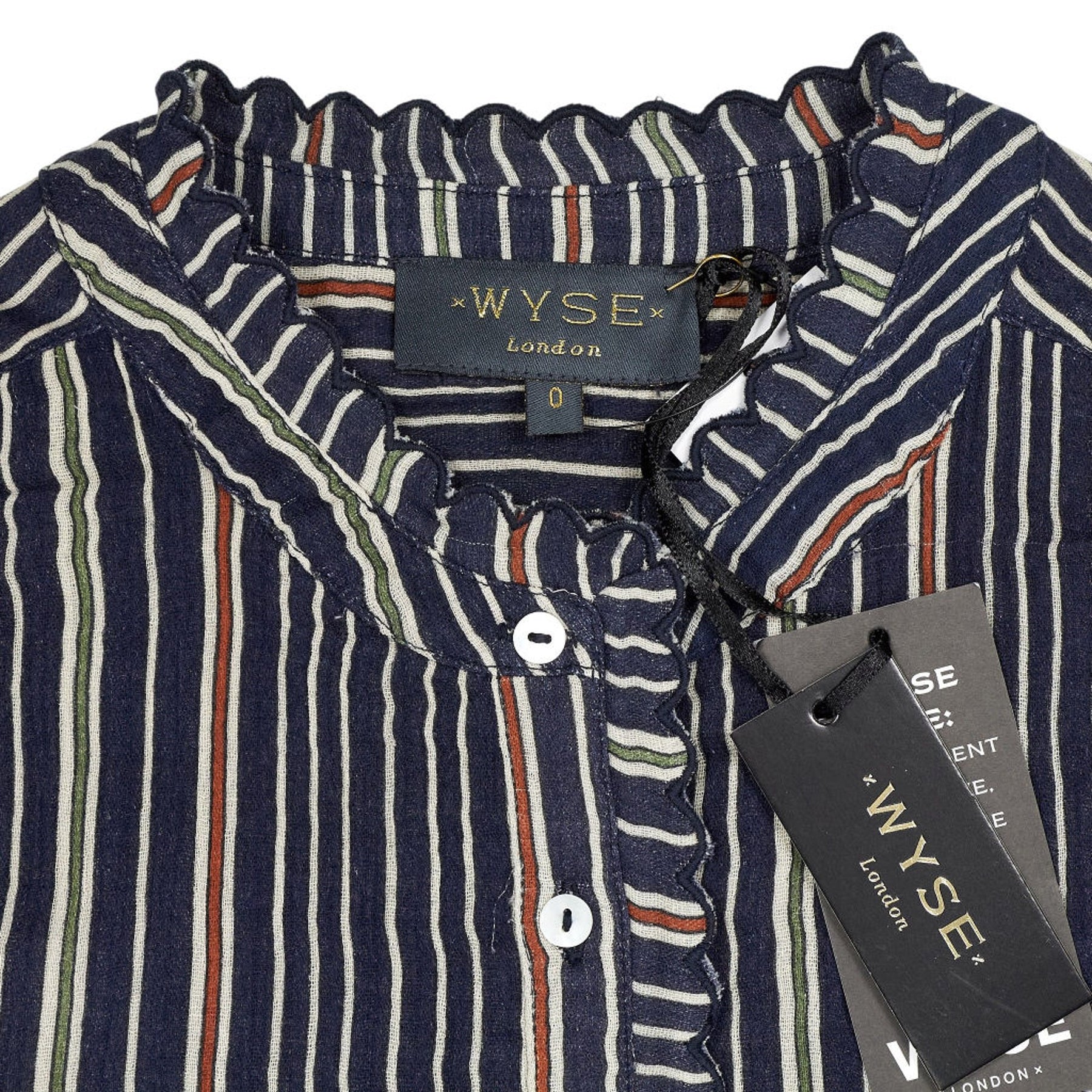 Wyse Blue Striped Effie Blouse