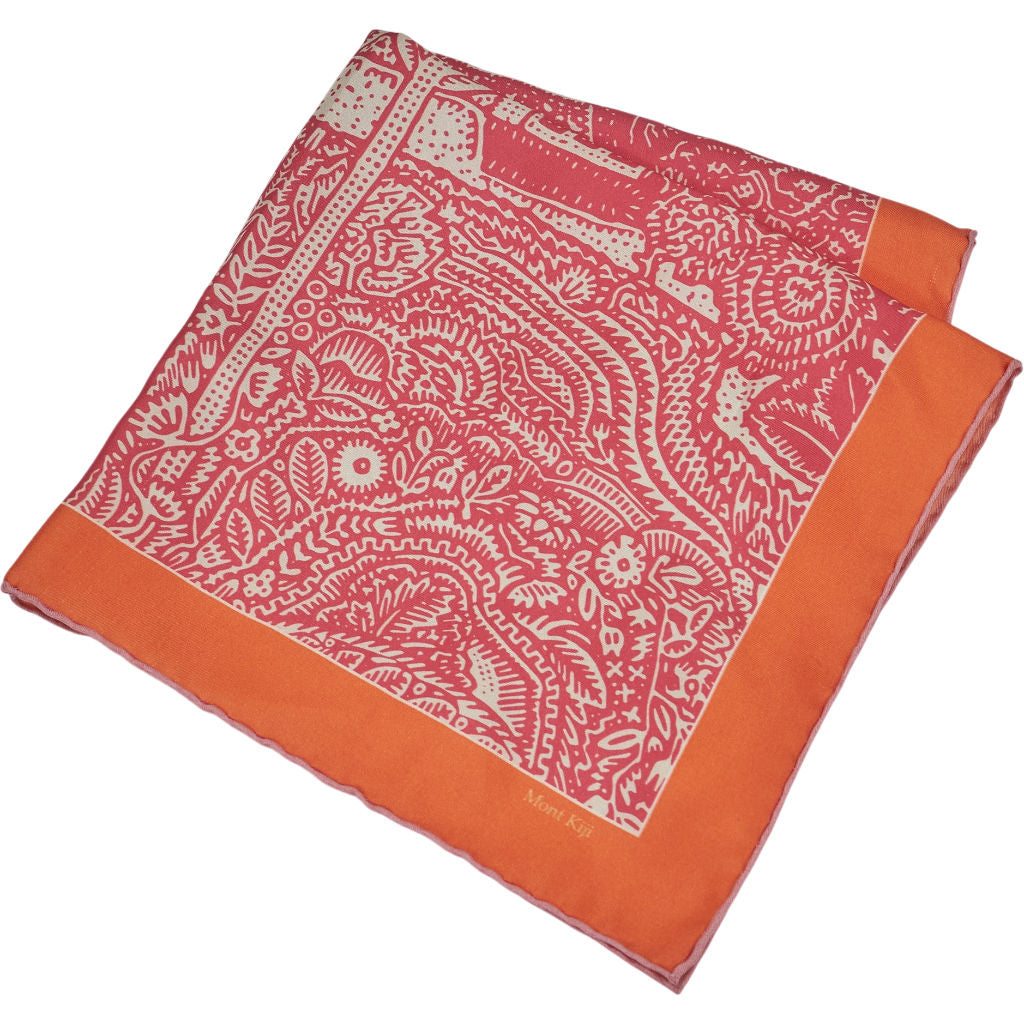Mont Kiji Orange Miniwonder Silk Neck Scarf