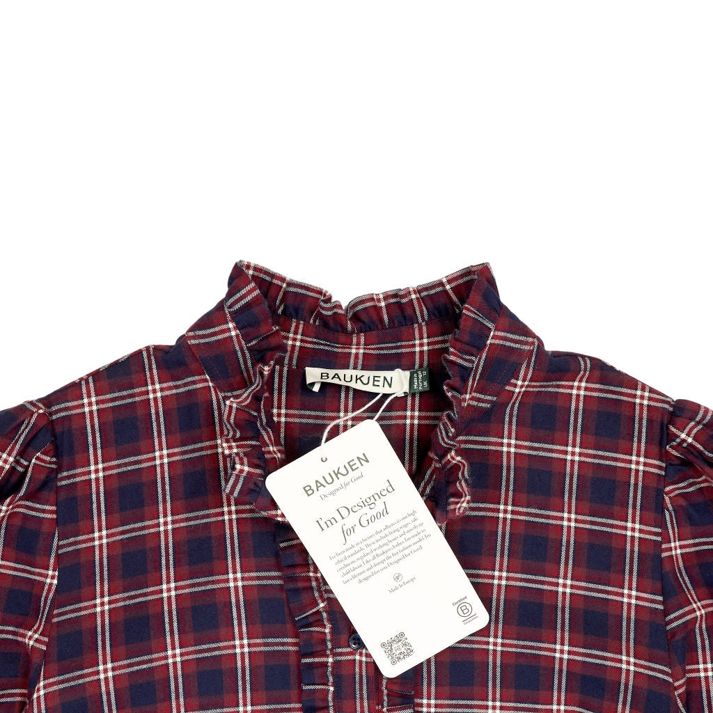 Baukjen Red Check Cara Organic Dress