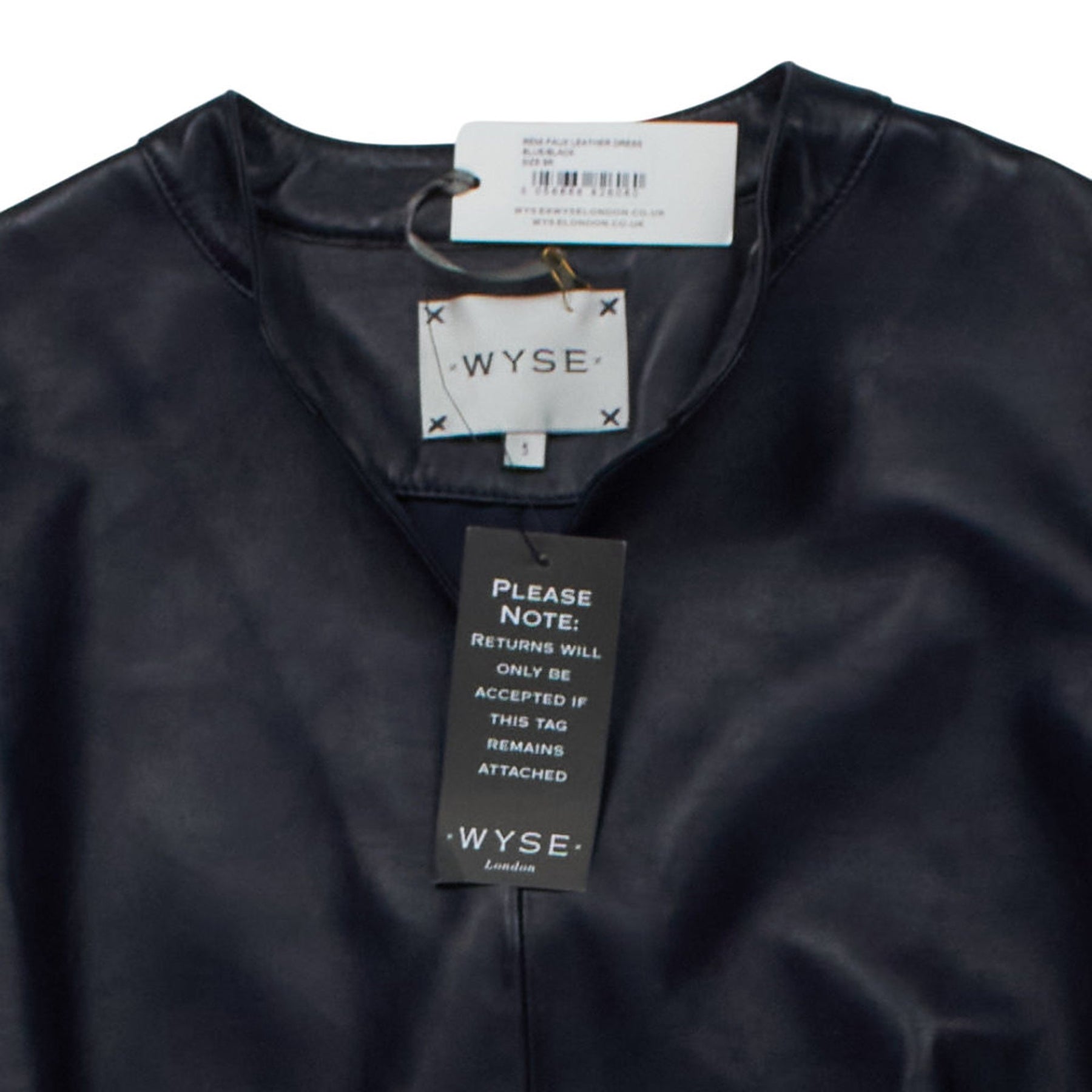 Wyse Black Faux Leather Dress