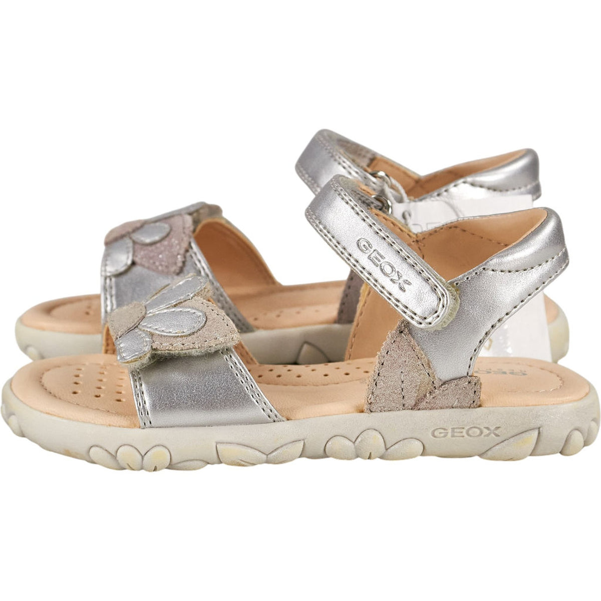 Geox Silver Flower Sandals Kids
