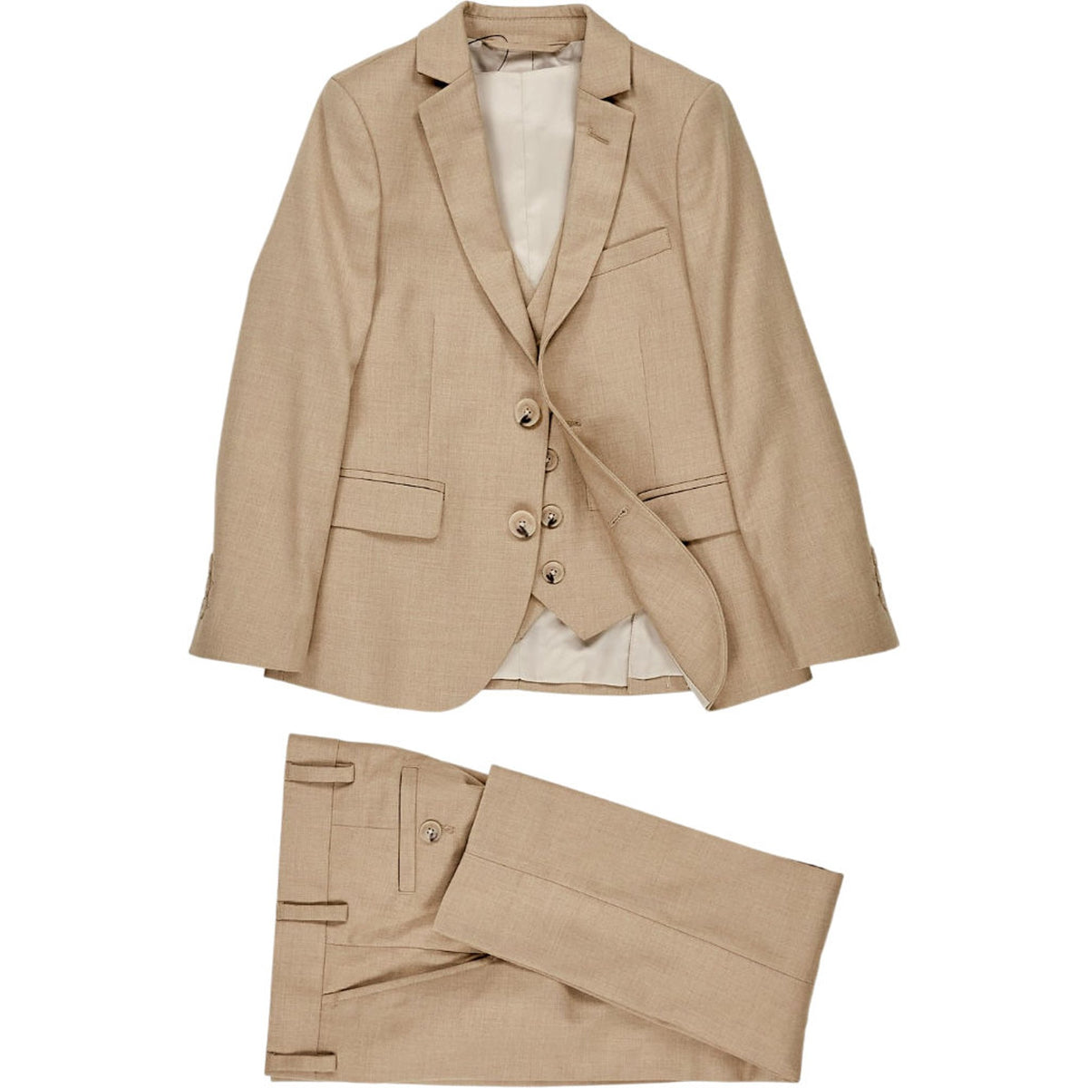 Moss Beige Three-Piece Suit