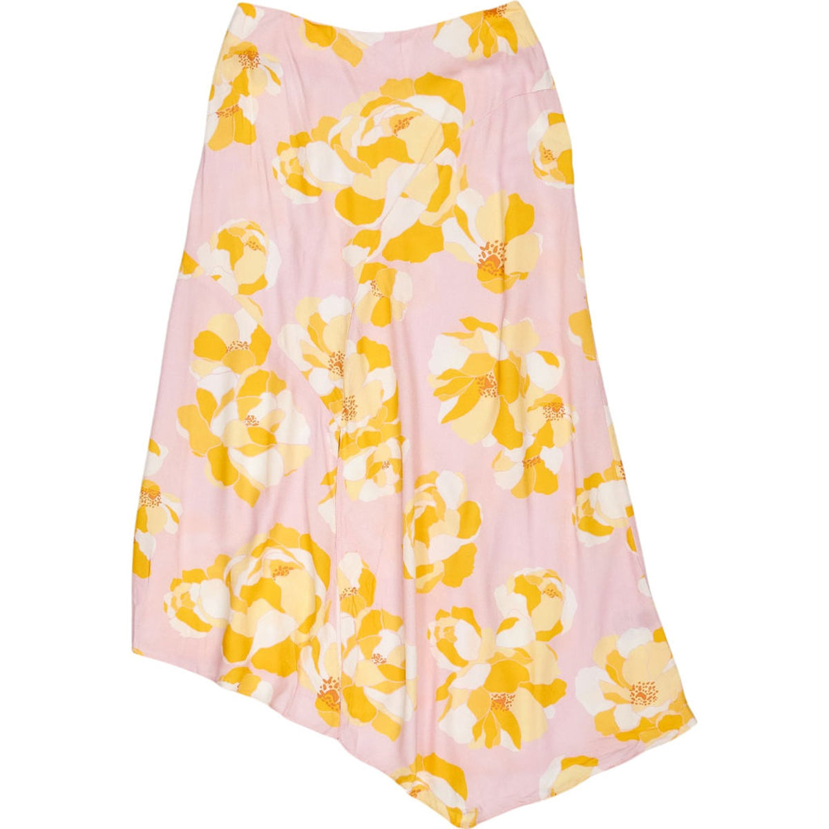 OMNES Pink Floral Midi Skirt