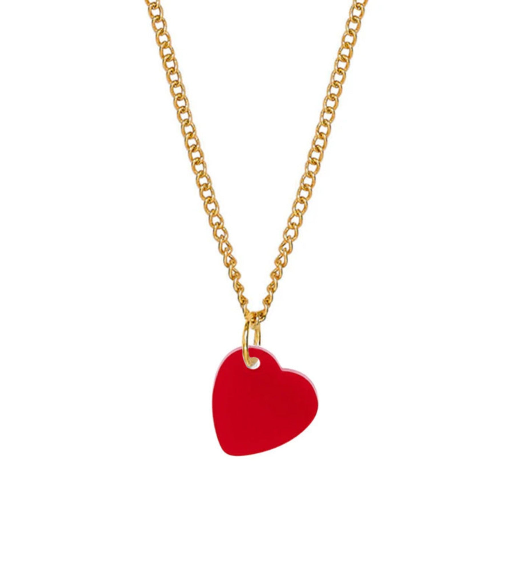 Recycled Red Heart Charm Necklace by Tatty Devine - 2 colours