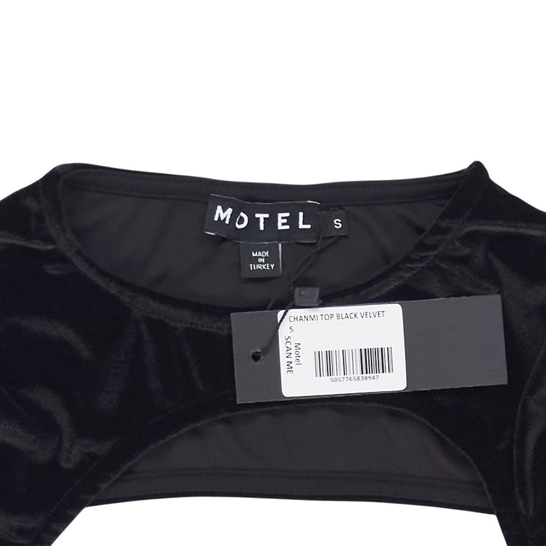 Motel Black Chanmi Velvet Top