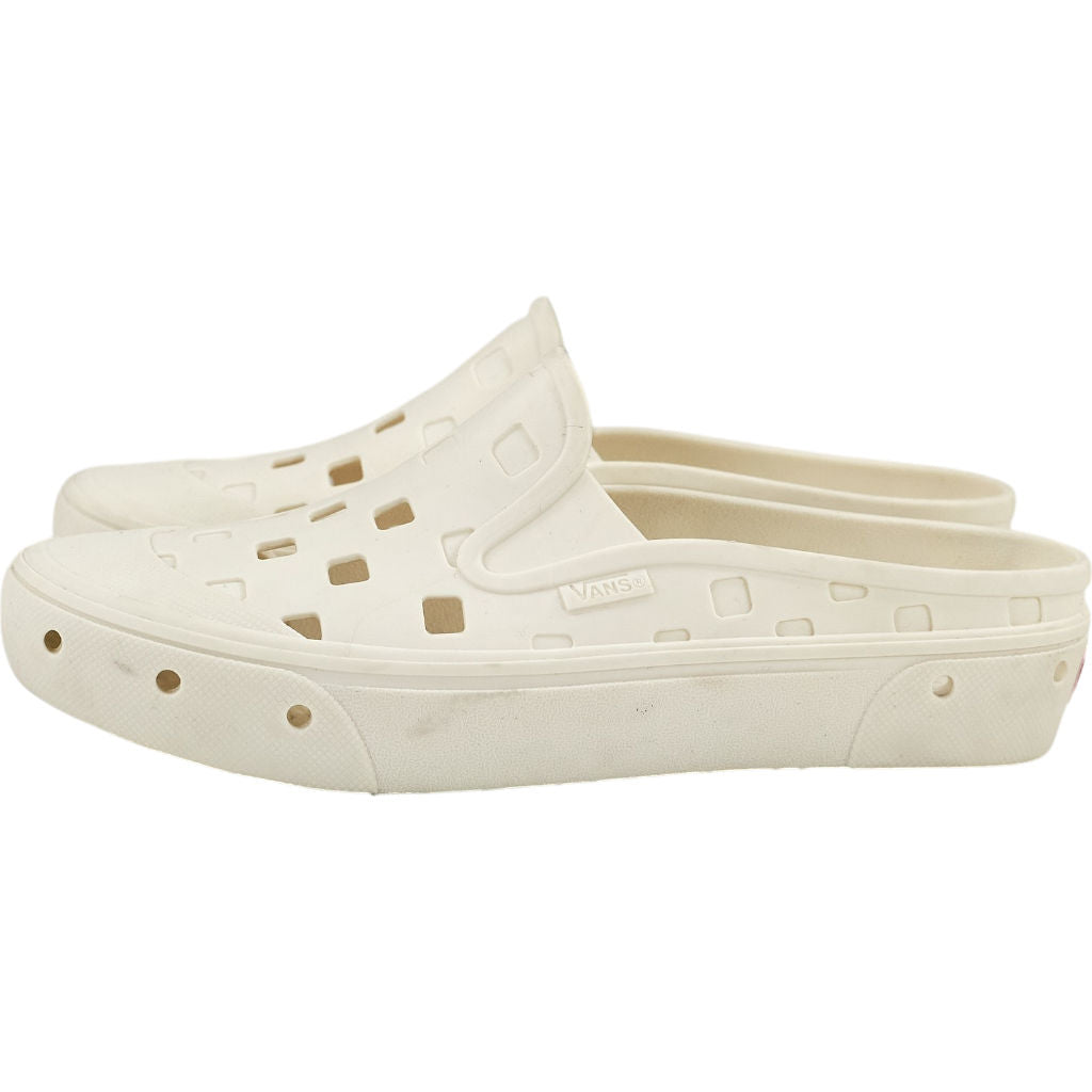 Vans Cream Slip-On Clogs UK 4