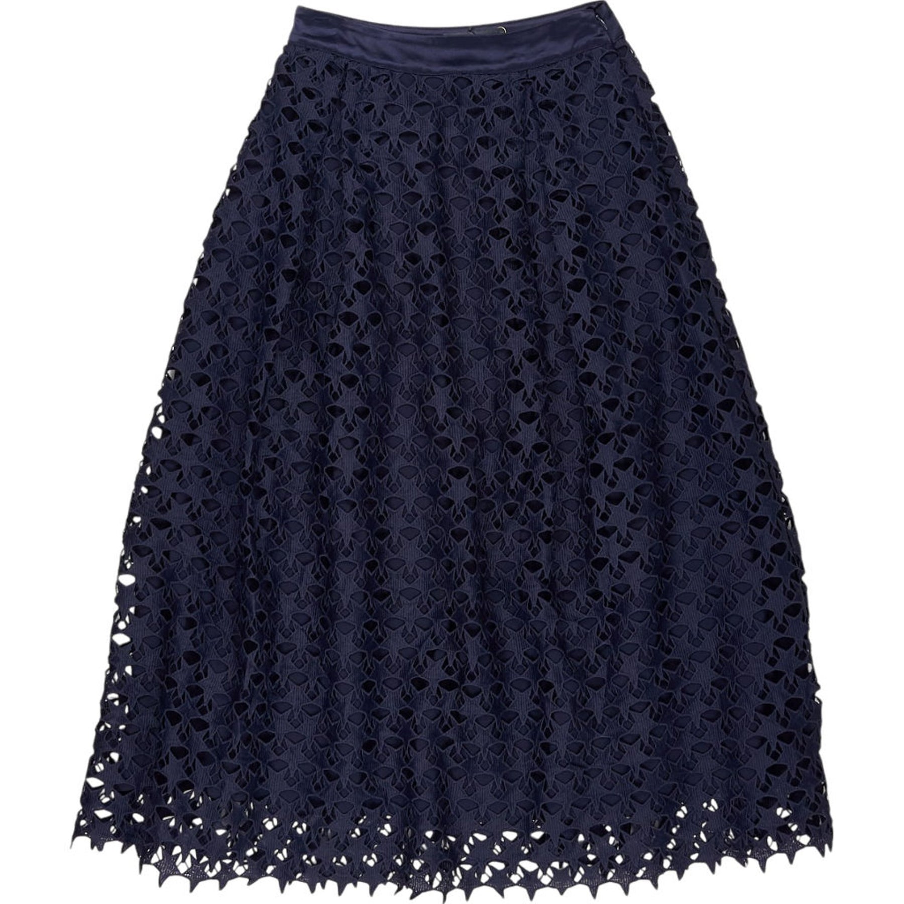 Wyse Navy Louise Lace Skirt