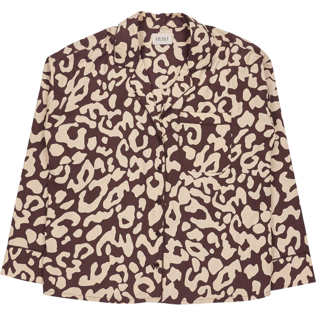 Hush Brown Cream Patterned Shirt
