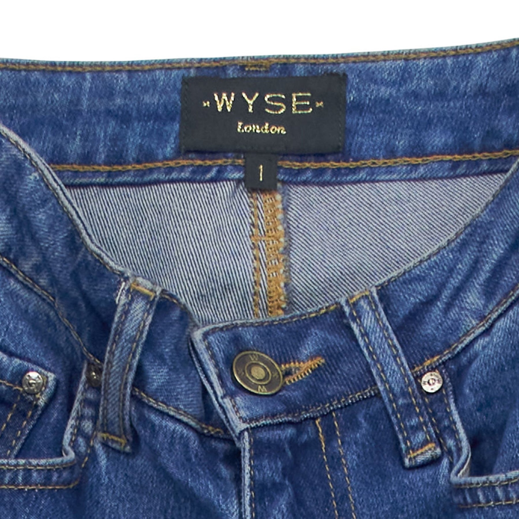Wyse Blue Wide Leg Jeans