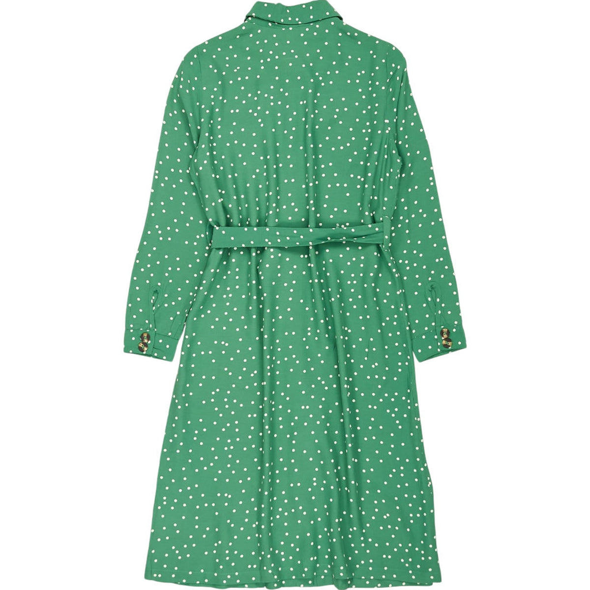 Joanie Green Polka Dot Midi Dress