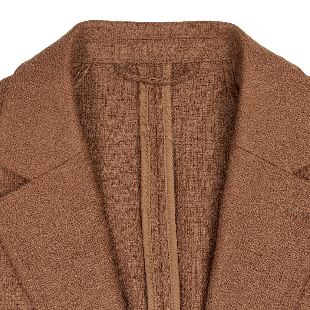 Moss Brown Textured Blazer Coat
