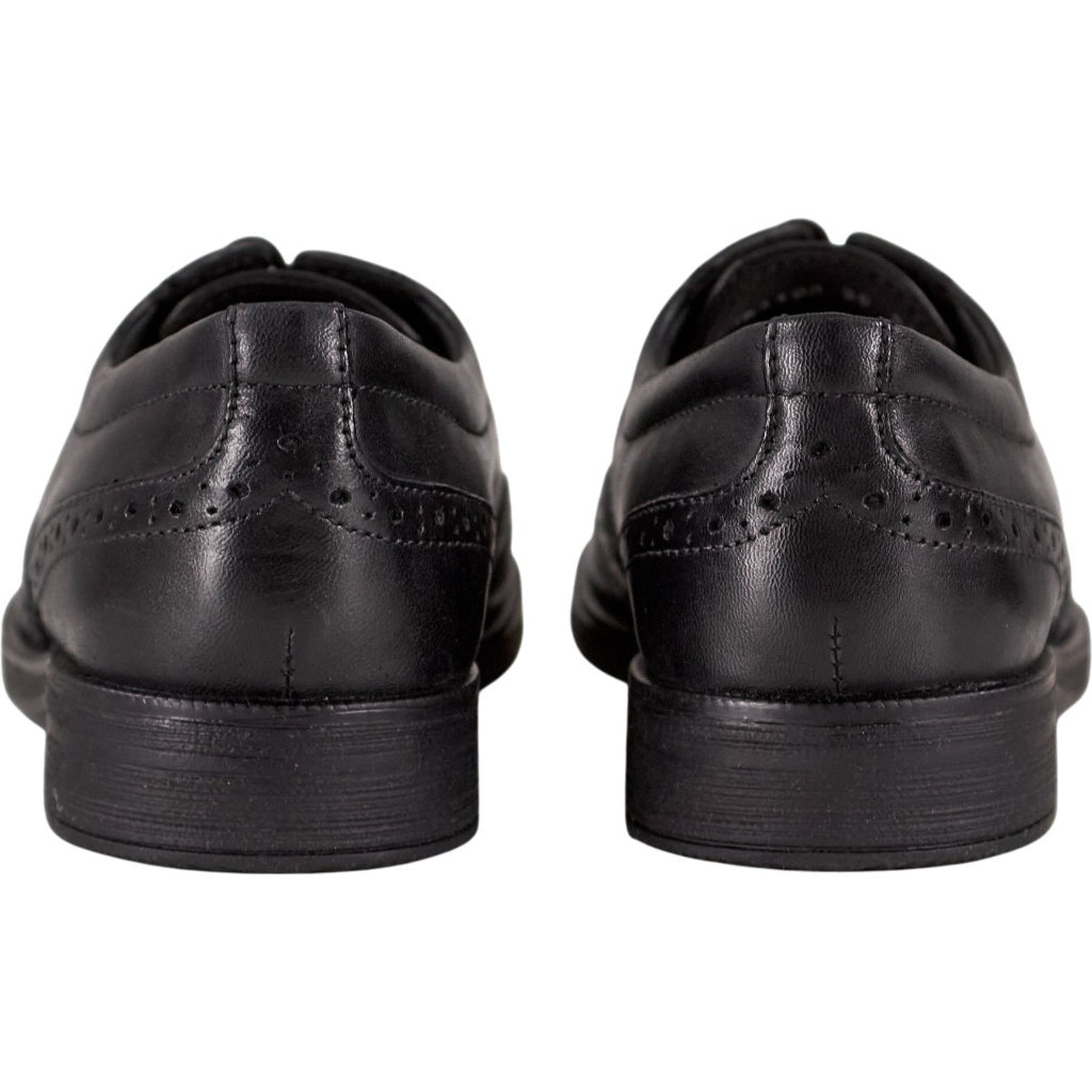 Geox Black Leather Brogue Shoes