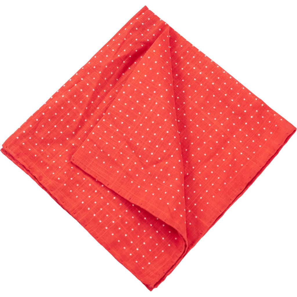 Anderson & Sheppard Red Spotted Pocket Square