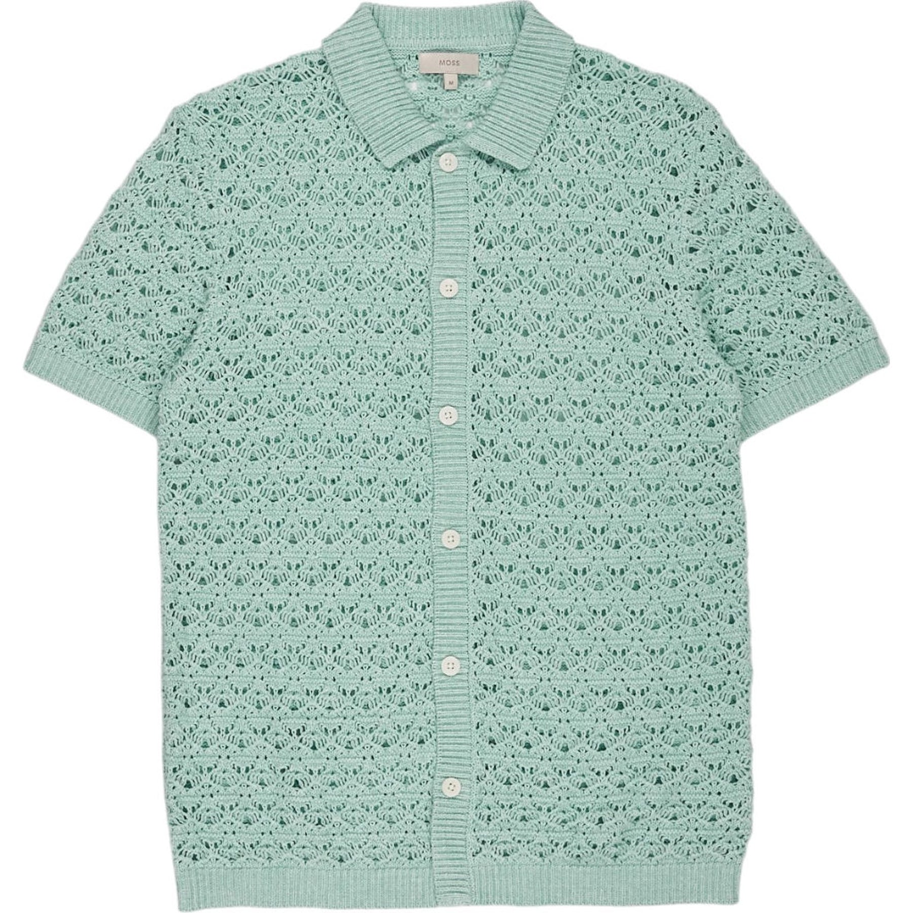 Moss Green Crochet Shirt