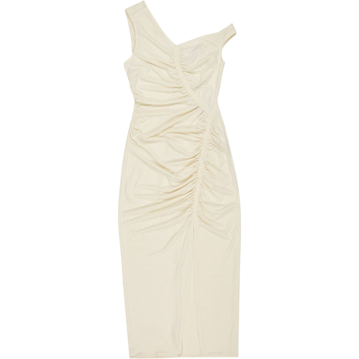 Self-Portrait Ivory Asymmetric Midi Dress