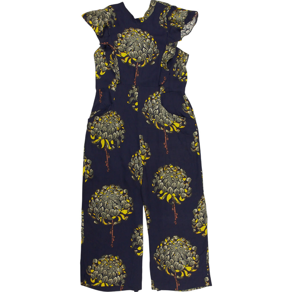 Whistles Navy Yellow Gabrielle Print Jumpsuit