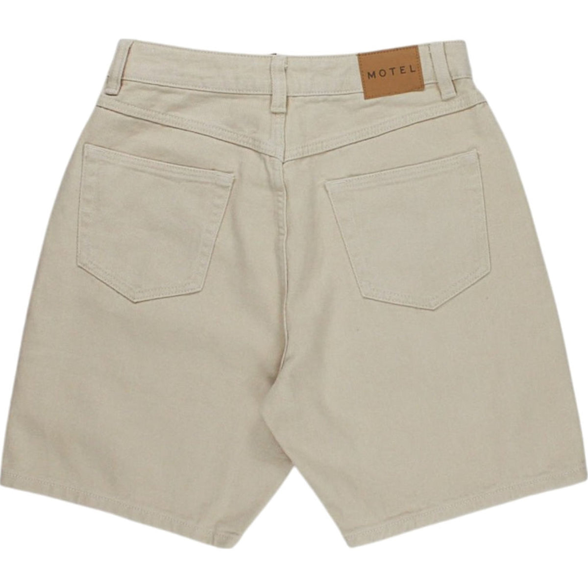 Motel Beige Denim Shorts