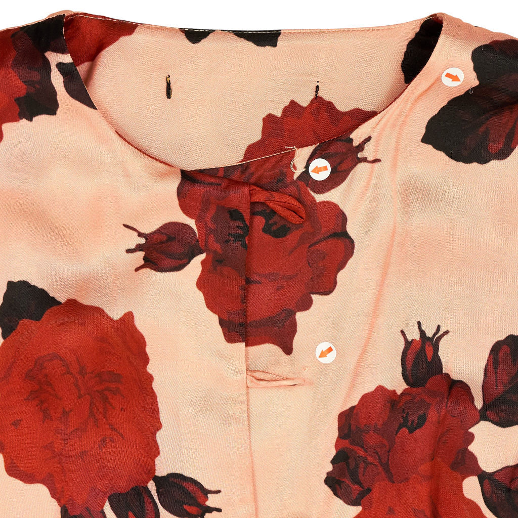 Mother of Pearl Floral Red Viscose Maxi Dress