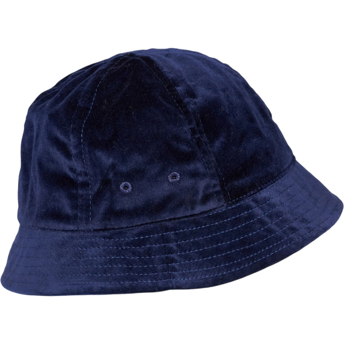 Folk Navy Velvet Bucket Hat