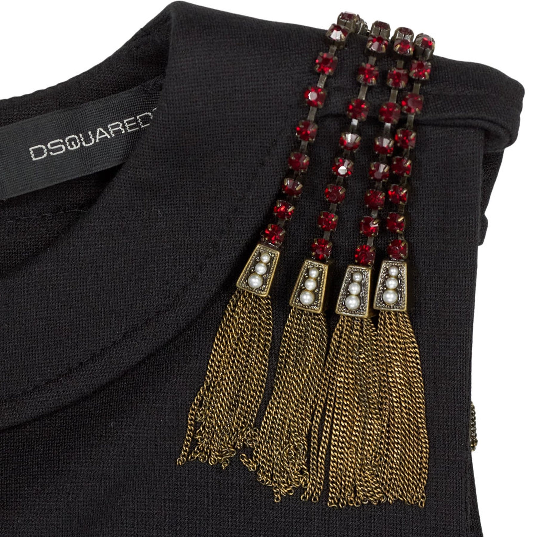 Dsquared2 Black Beaded Shift Dress