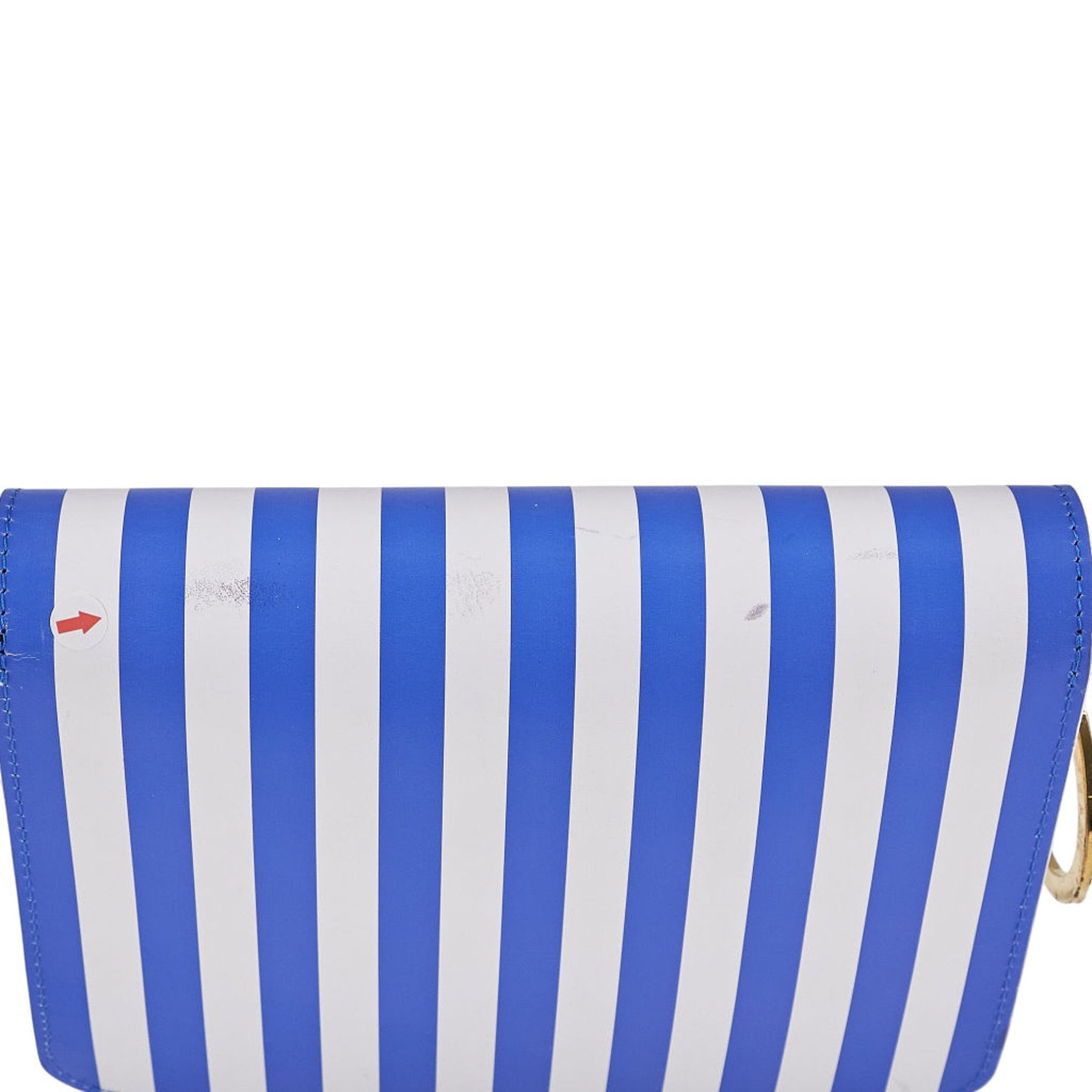 Mother of Pearl Blue White Striped Handbag