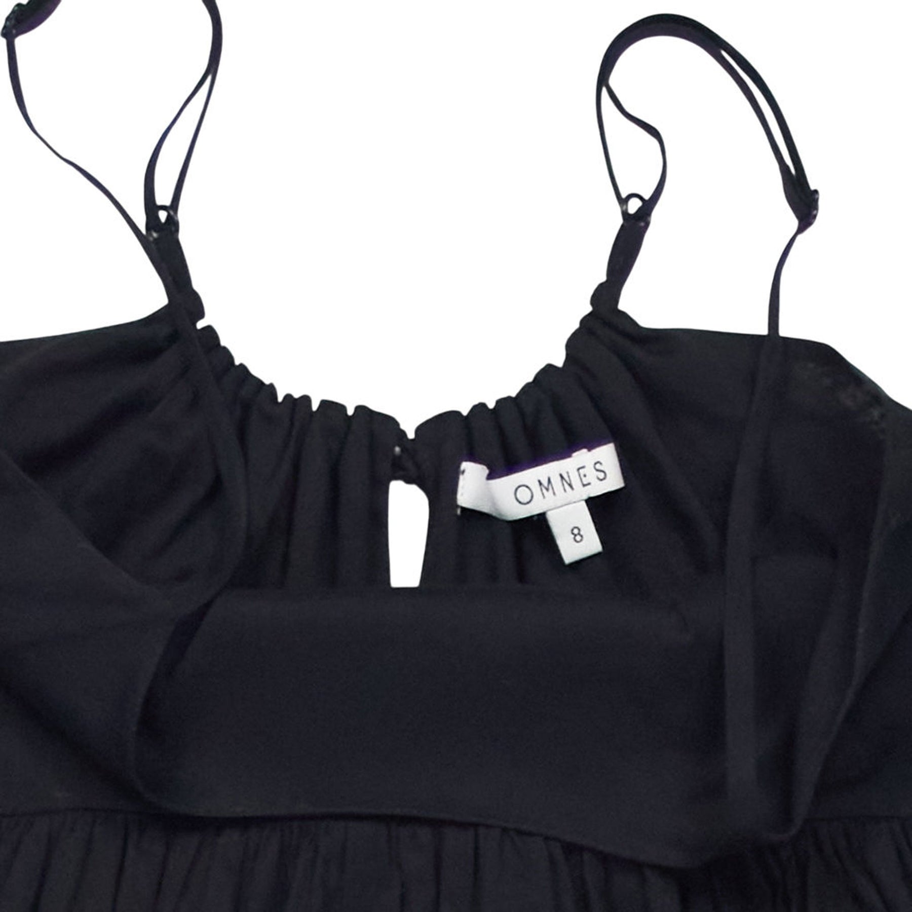 OMNES Black Maxi Dress
