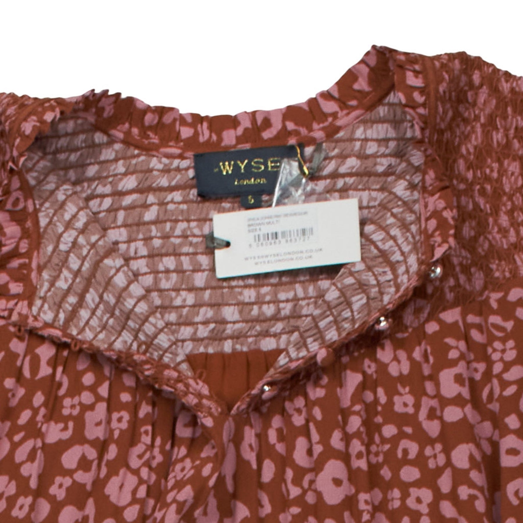 Wyse Rust Floral Midi Dress