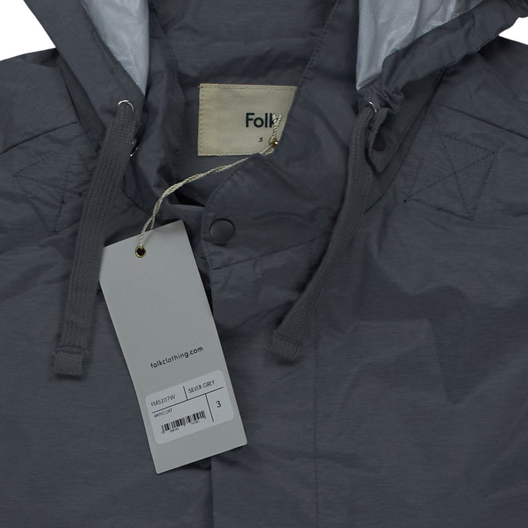 Folk Silver Grey Raincoat