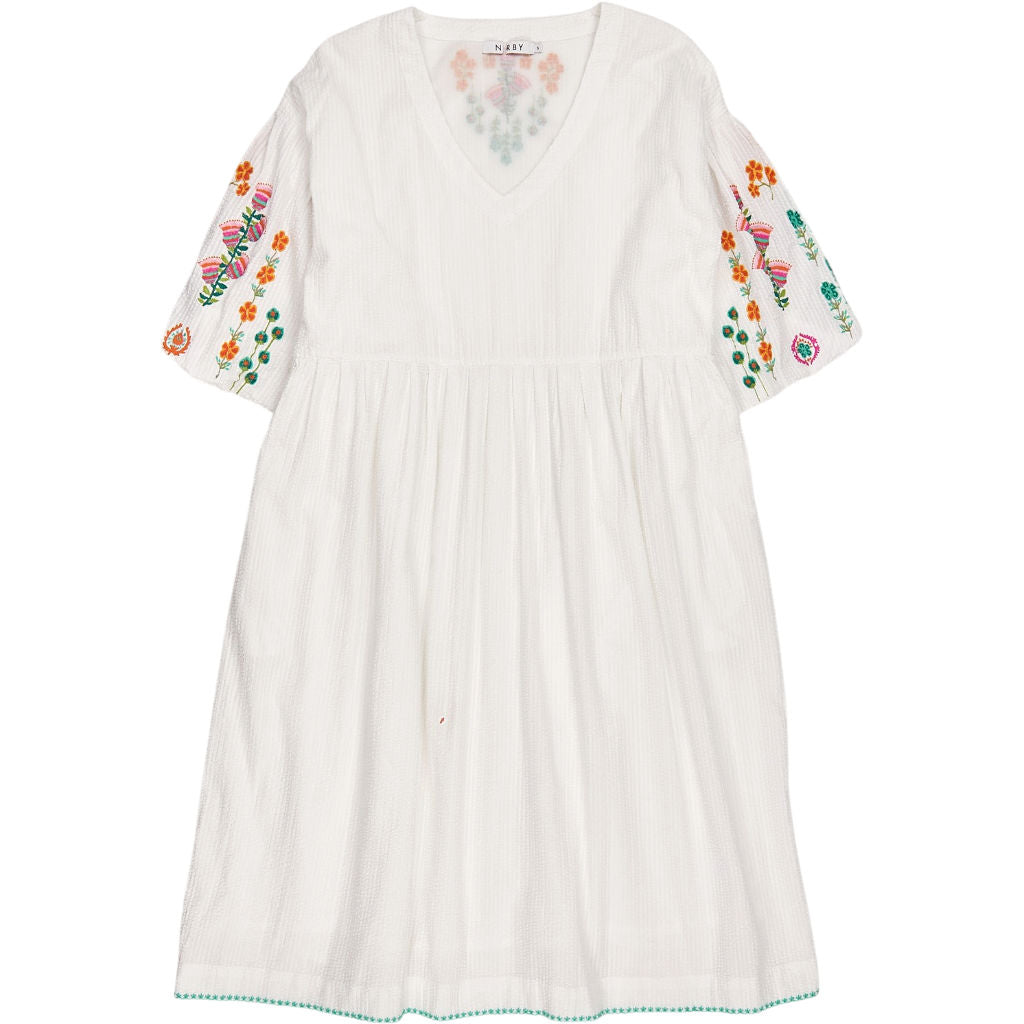 NRBY White Embroidered Dress