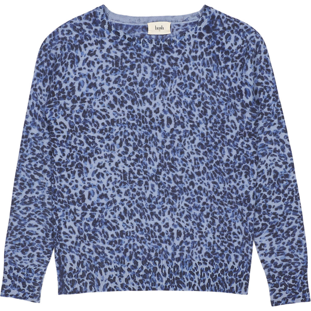 Hush Blue Leopard Print Jumper