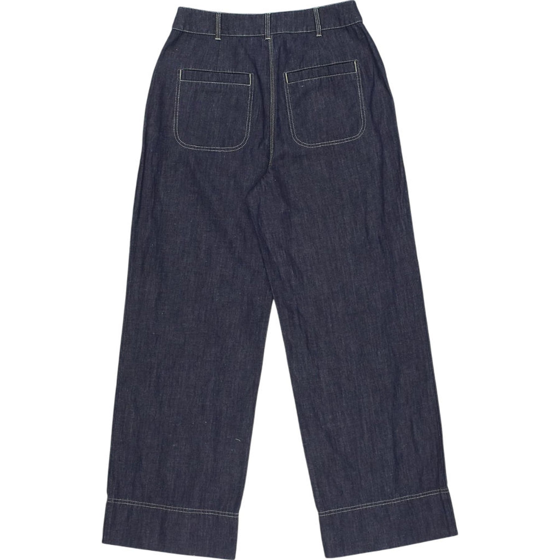 Wyse Blue Denim Wide Leg Trousers
