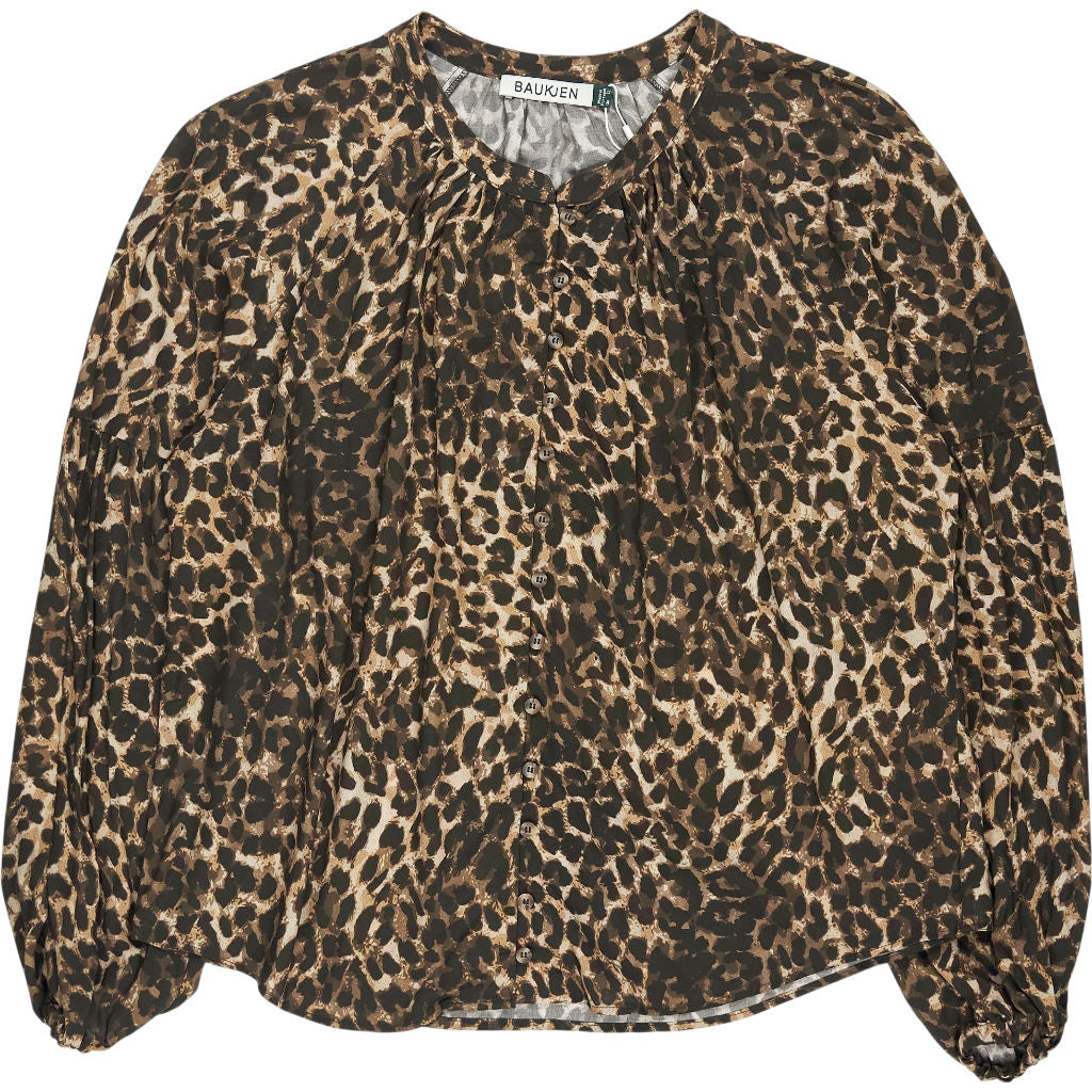 Baukjen Brown Leopard Print Claudia Blouse