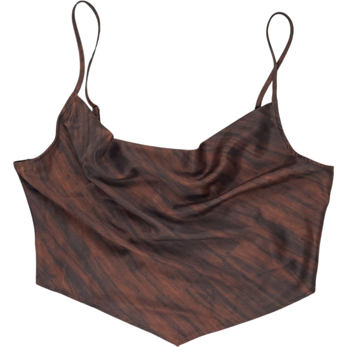 Motel Brown Marble Devina Satin Top
