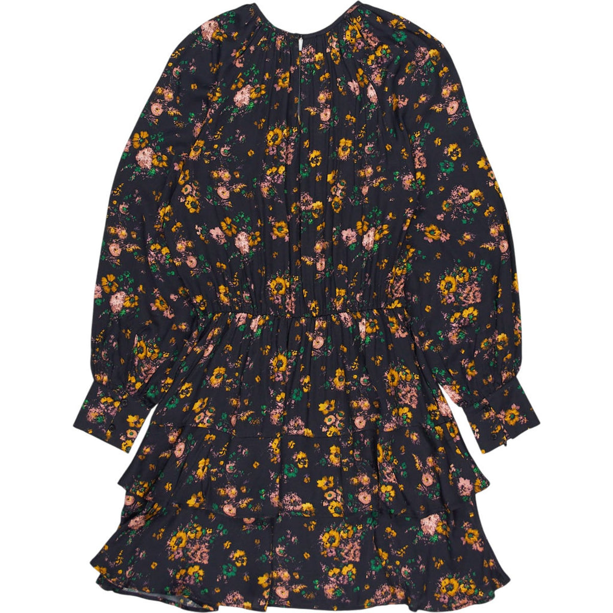 Baukjen Black Floral Printed Mini Dress