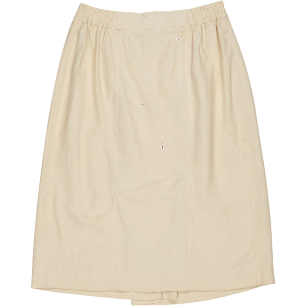 Guy Laroche Cream Silk Blend Midi Skirt
