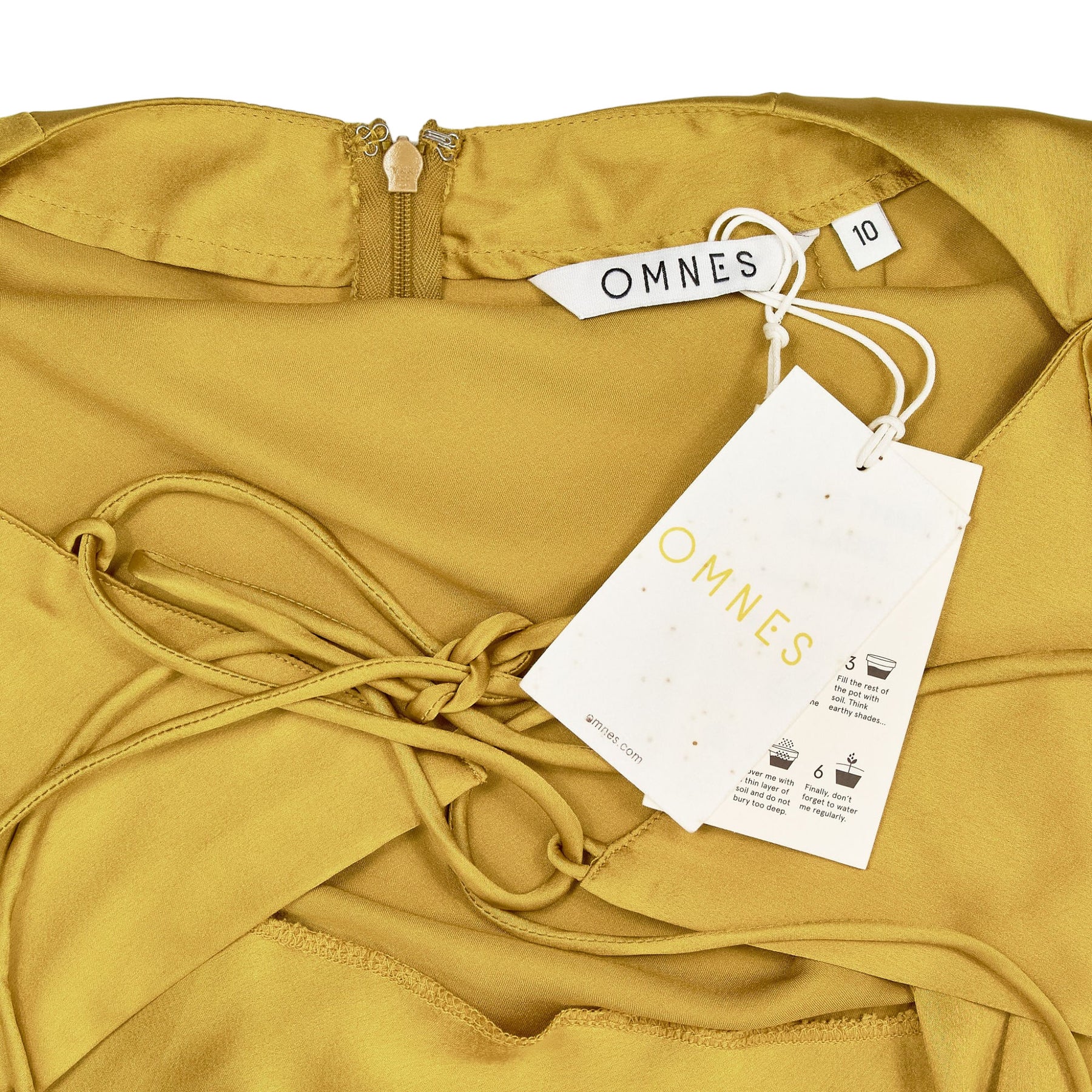OMNES Gold Recycled Polyester Dress