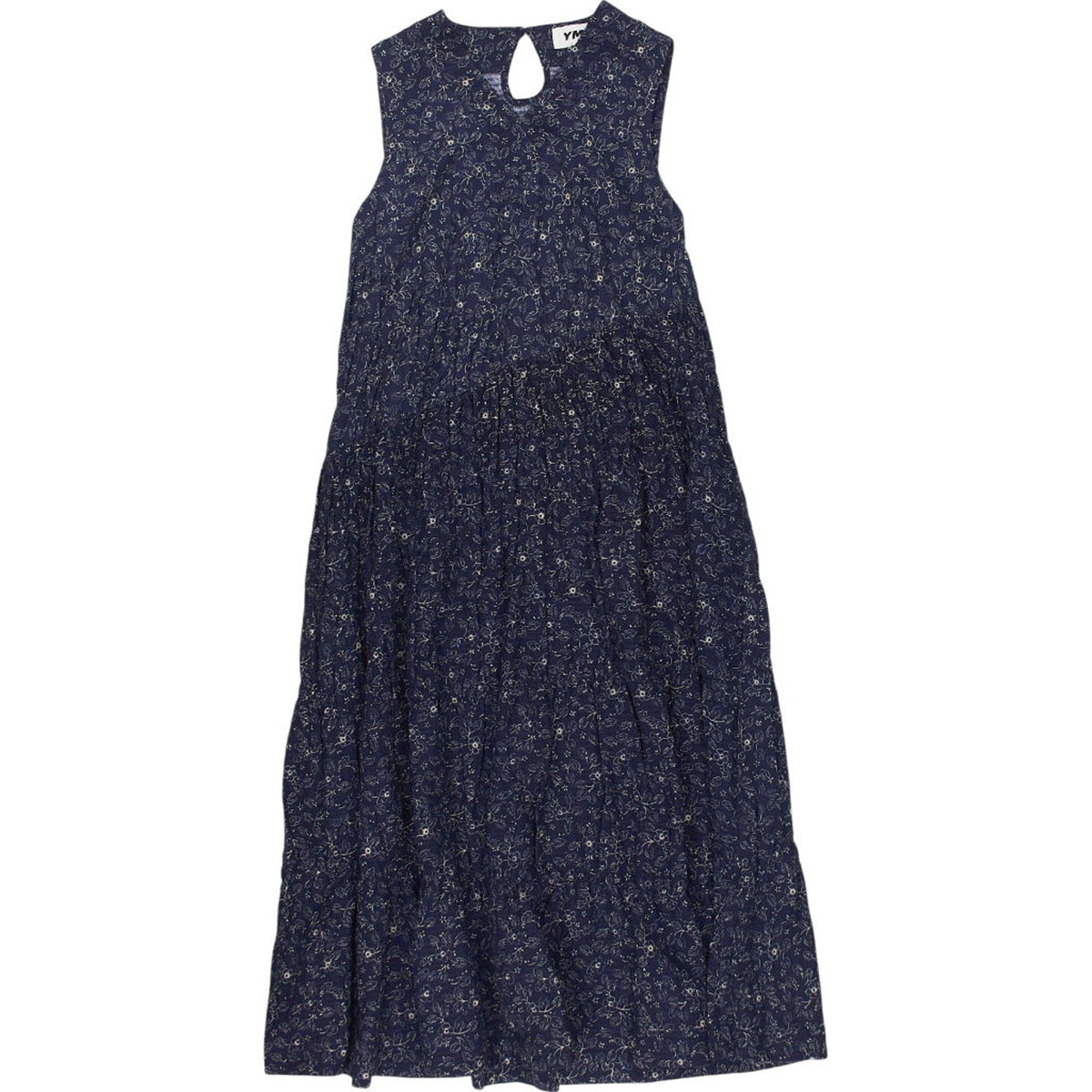YMC Navy Floral Midi Dress