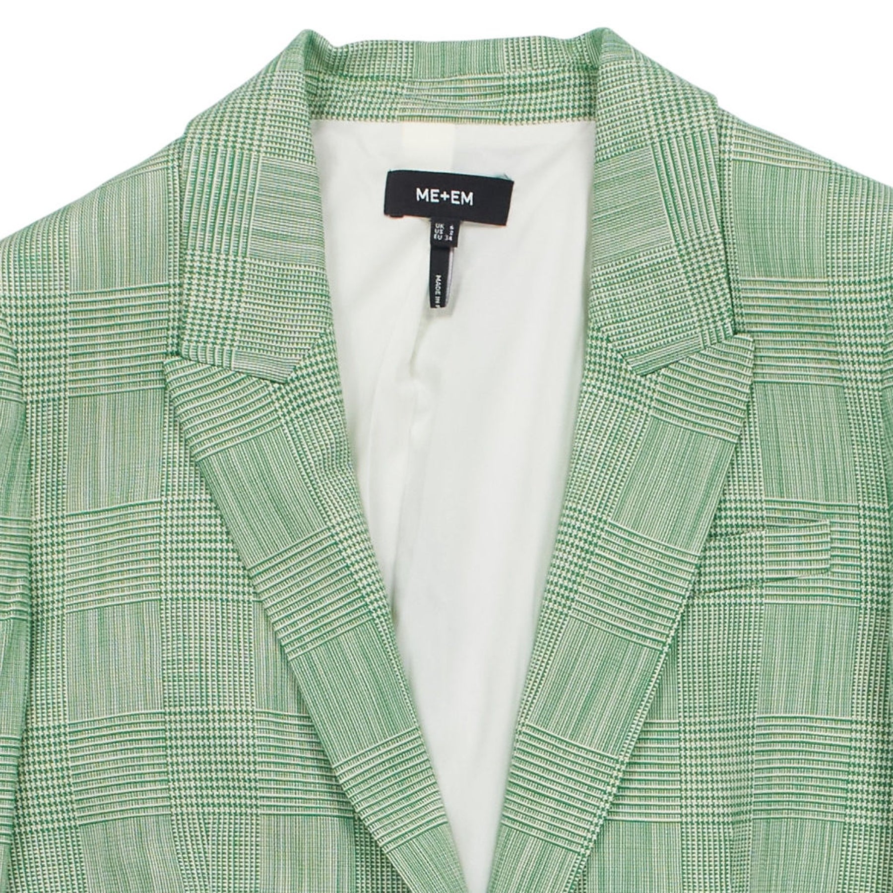 Me+Em Green Check Blazer