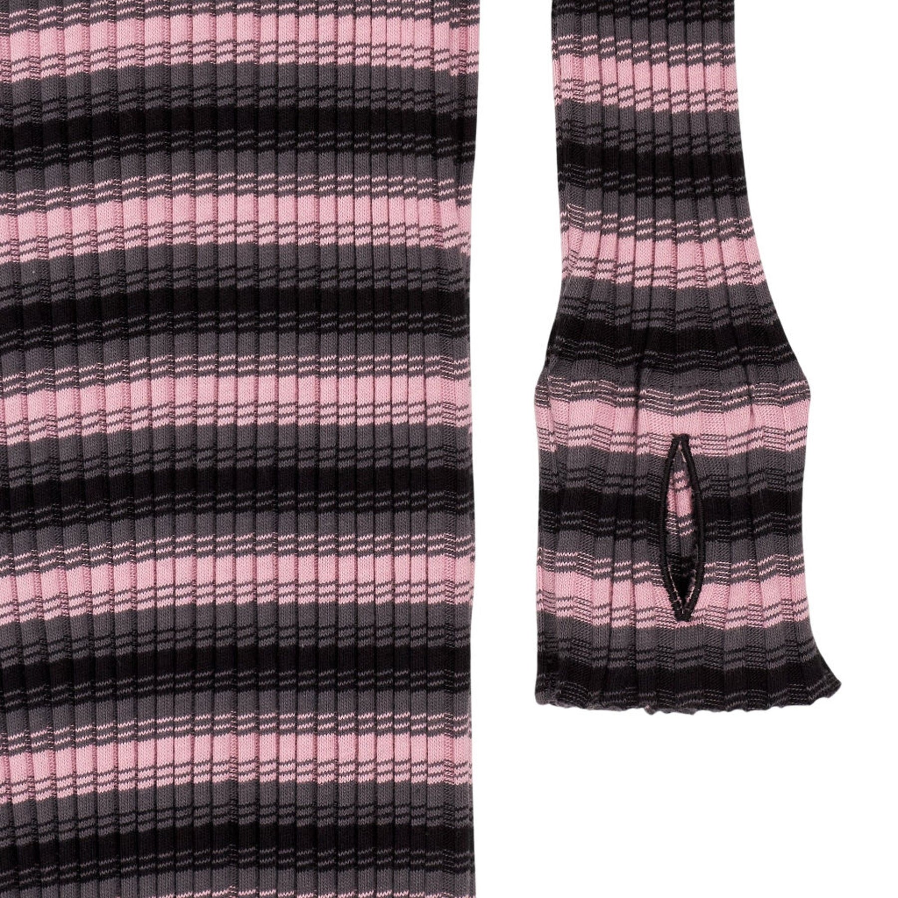 YMC Pink Black Striped Knit Dress