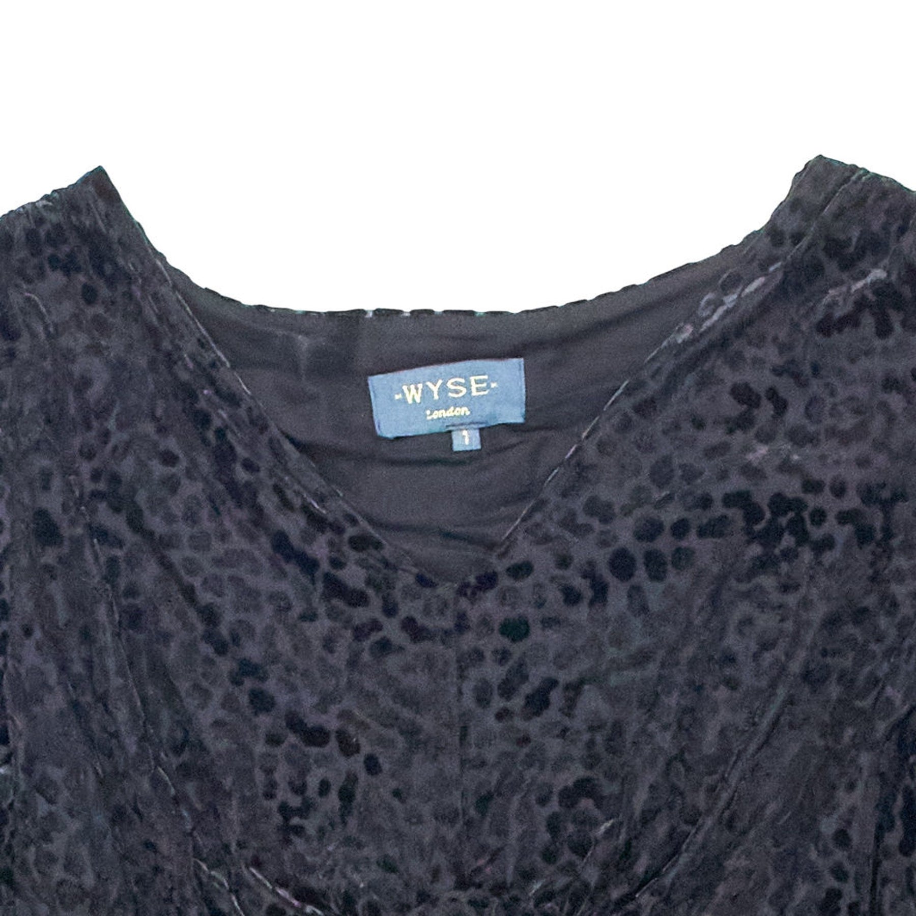 Wyse Black Leopard Print Midi Dress