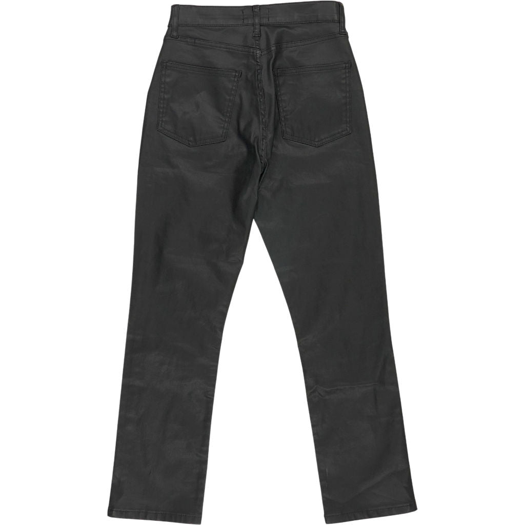 Wyse Bottle Green Audrey Coated Jeans