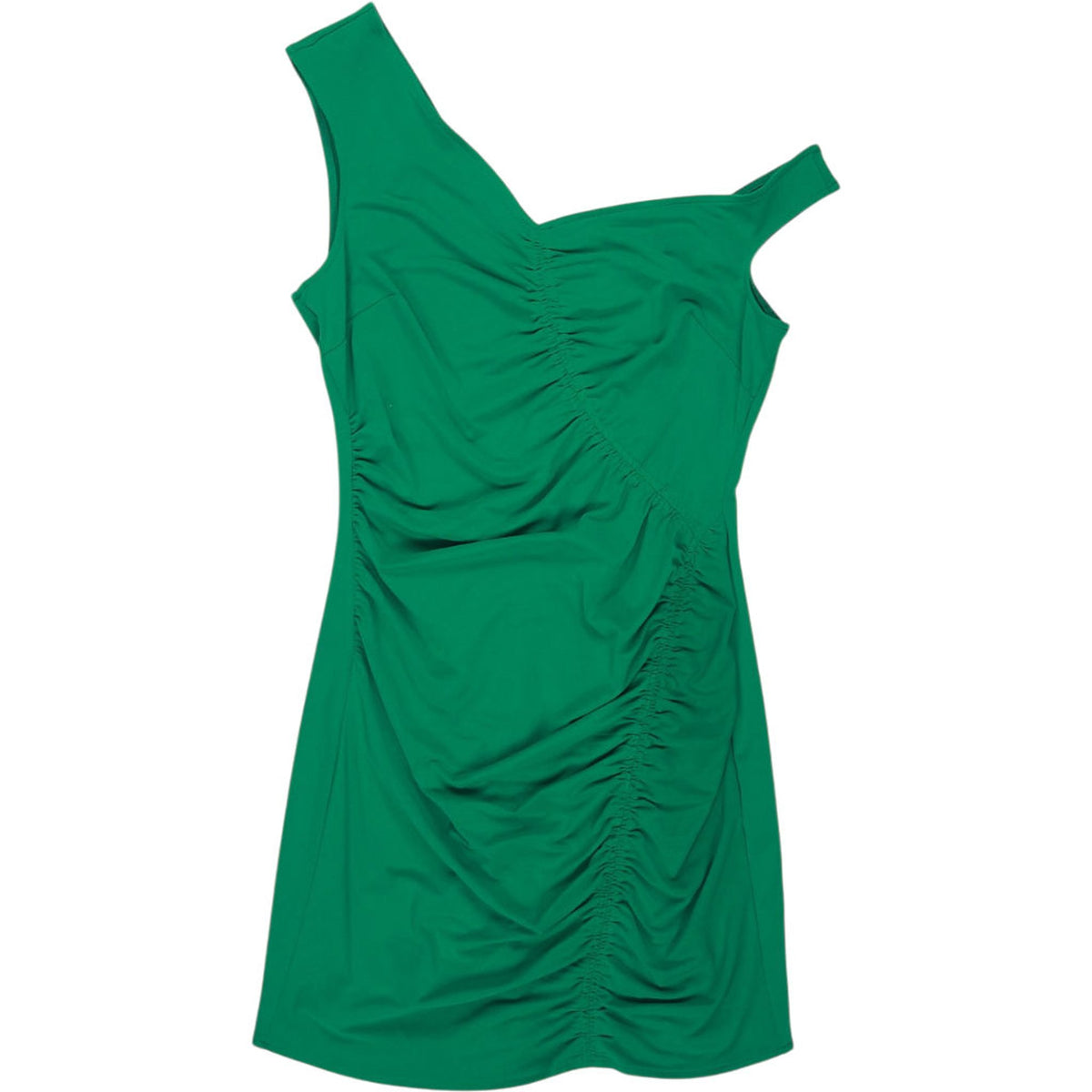 Self-Portrait Green One Shoulder Mini Dress