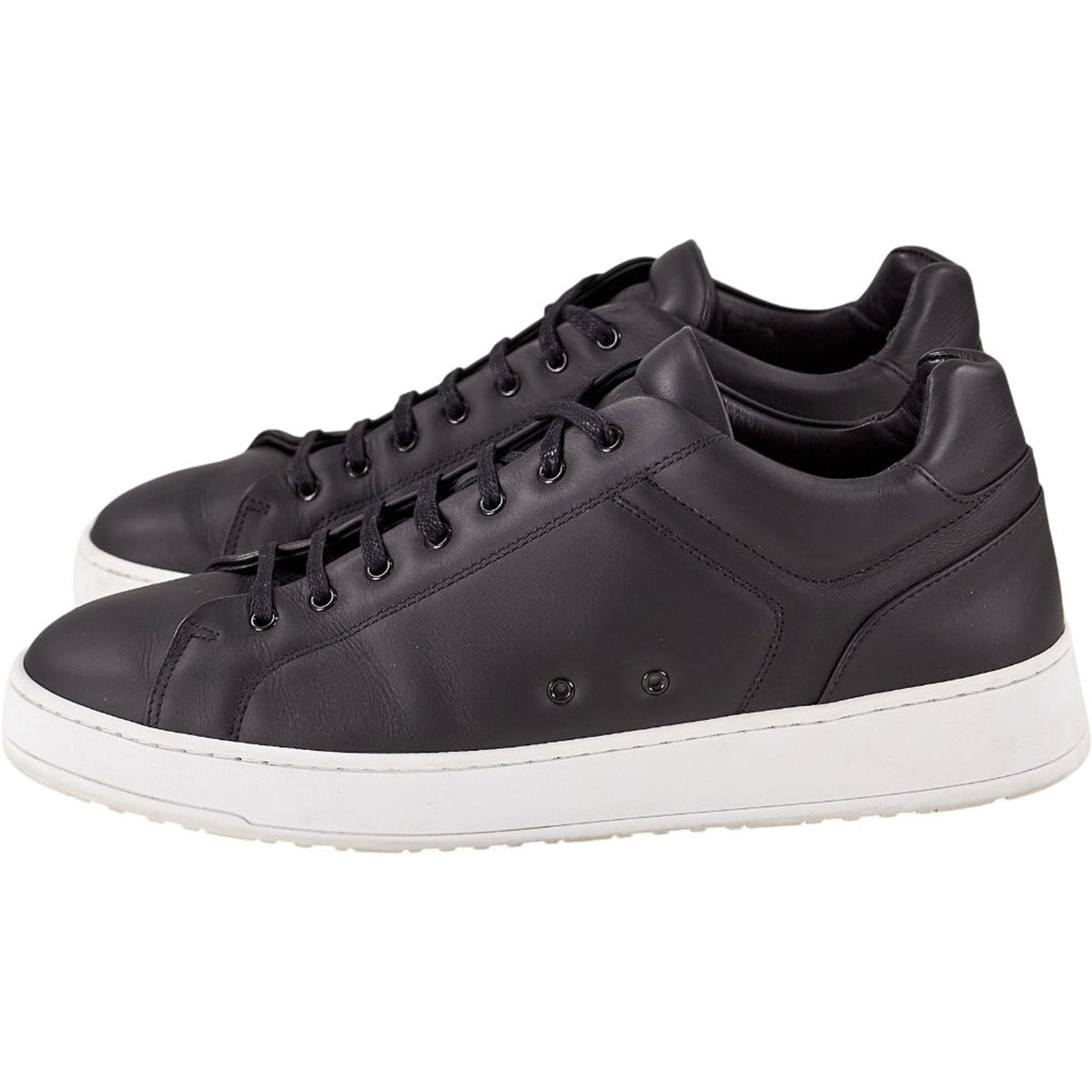 ETQ Black Low 4 Leather Trainers